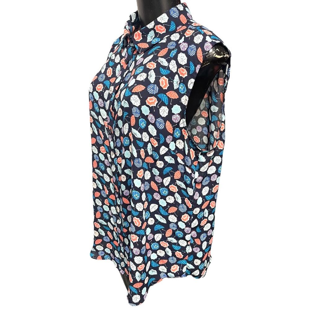 Large Talbots Button Up Collared Sleeveless Umbre… - image 8